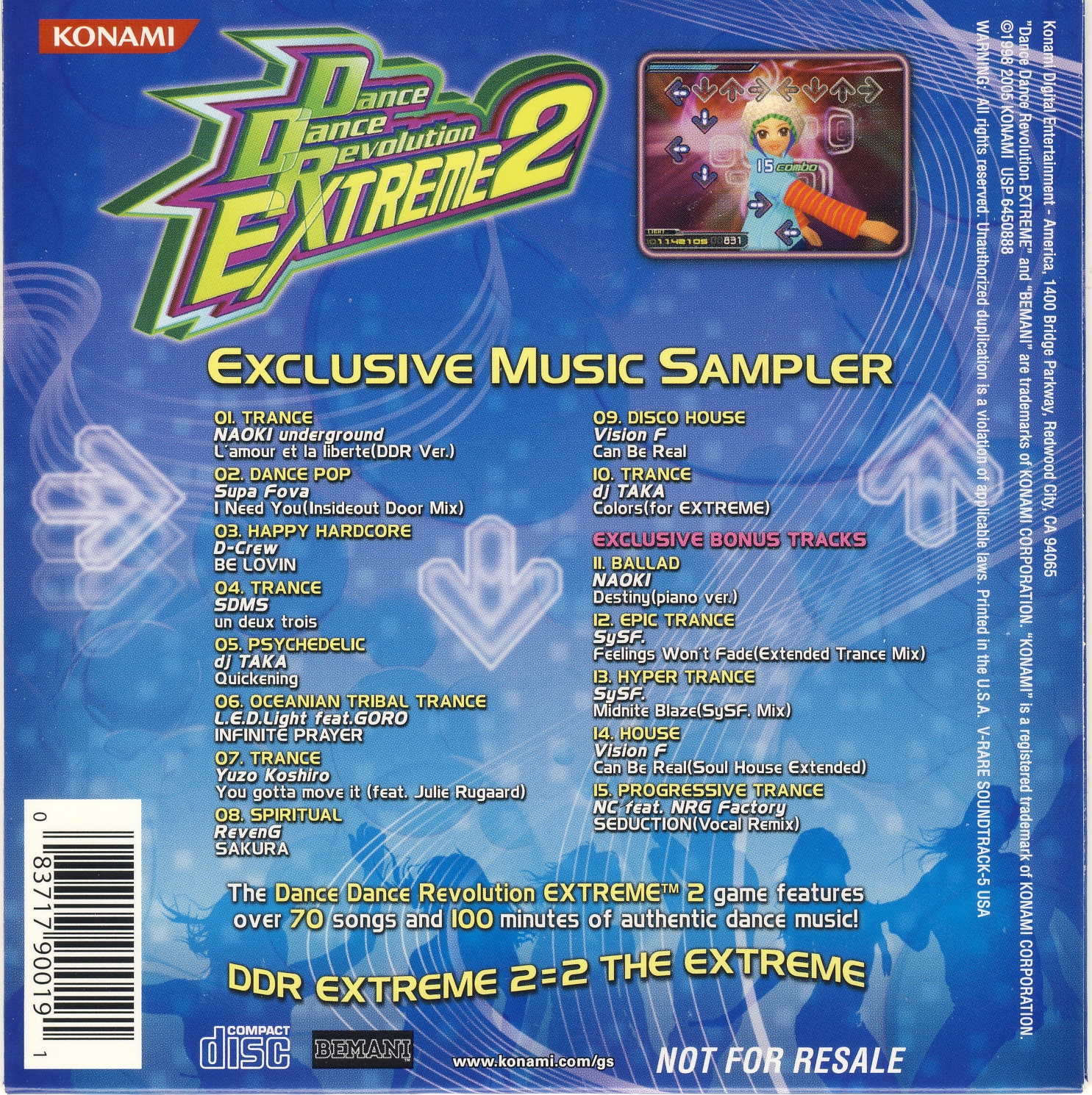 Dance Dance Revolution EXTREME 2 Limited Edition Music